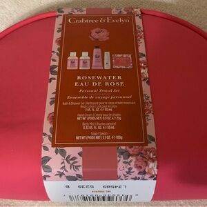 Crabtree & Evelyn Rosewater Personal Travel Set - Rose Water NWT